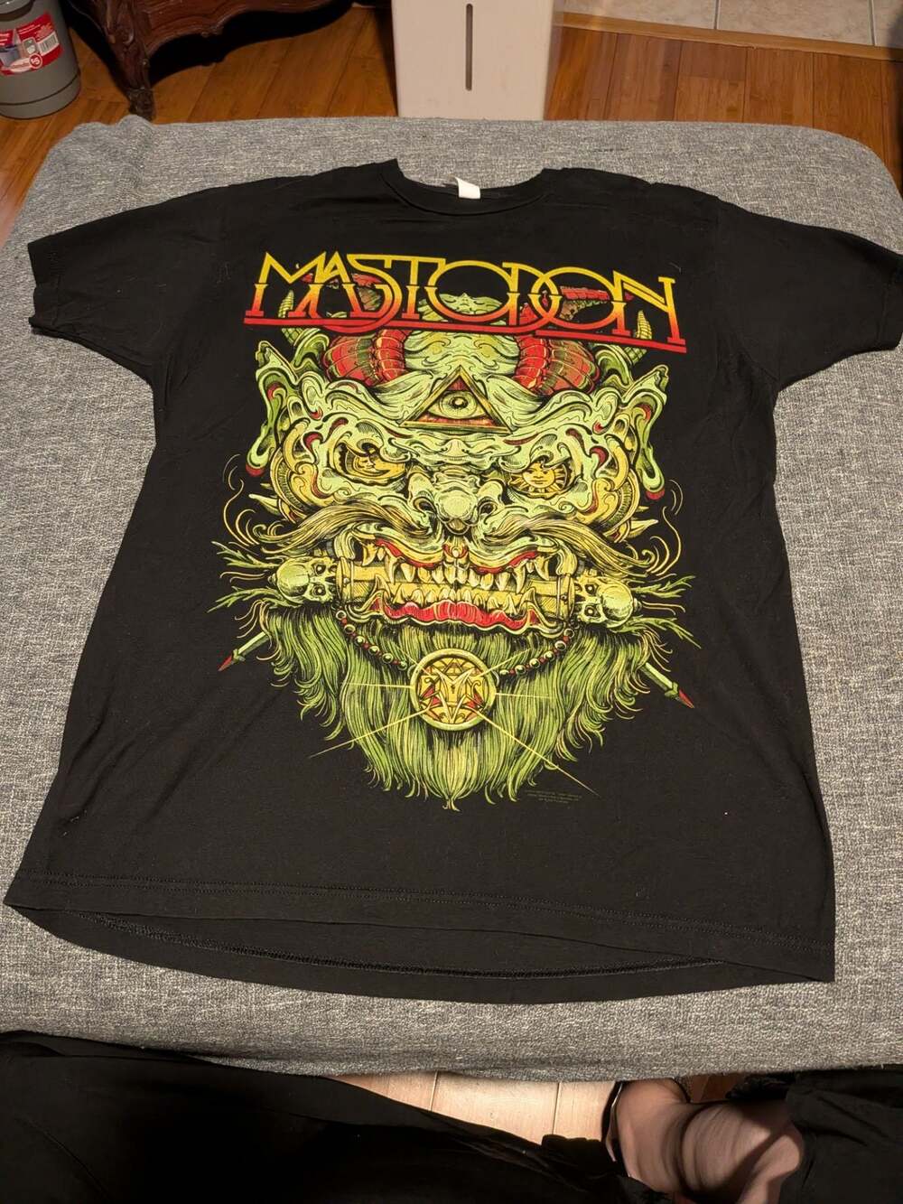 Mastodon Demon Head Graphic Print Black T-Shirt